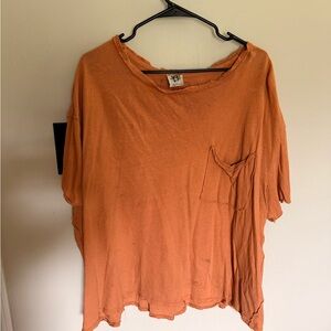 We The Free Burnt Orange Short Sleeve Tee